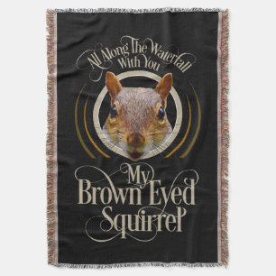 Braun Mit Augen Eichhörnchen - lustiger Eichhörnch Decke