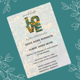 Braun-mit Augen Susans LIEBE Hochzeit Einladung