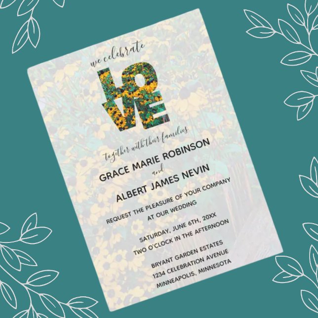 Braun-mit Augen Susans LIEBE Hochzeit Einladung (Von Creator hochgeladen)