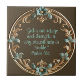 Braun mit Blumenblätterblättern Fliese