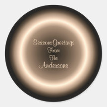 Braun mit cremefarbenem illuminiertem Circle Xmas 