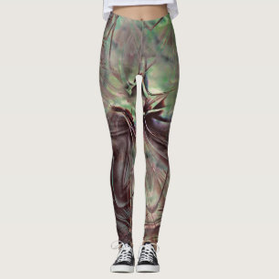 Braun mit gealterten und zerkratzten digitalen Fle Leggings