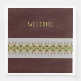 braun mit Zitronengrün Serviette