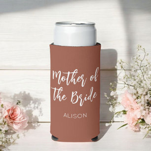 Braun Mutter der Braut Terrakotta Hochzeit Selters Dosenkühler