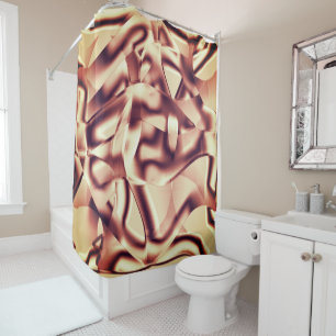 Braun- oder bordeauxrot, beige duschvorhang
