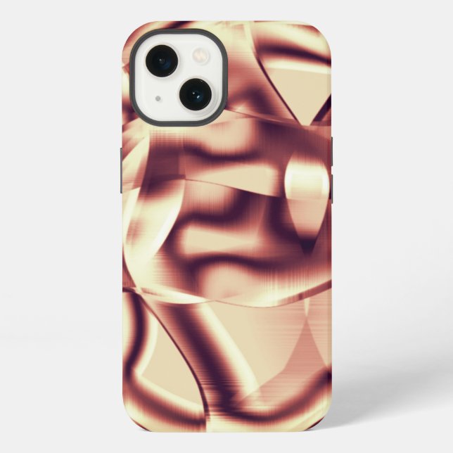 Braun- oder bordeauxrot, beige iPhone hülle (Rückseite)