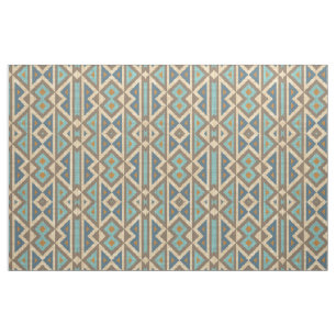 Braun Orange Aquamarin Türkis Eclectic Ethnic Look Stoff
