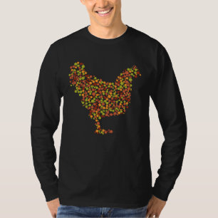 Braun Orange Tupfen Huhn International Punkt D T-Shirt