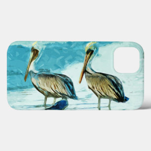 Braun Pelican in Winter Farben Abstraktes Design Case-Mate iPhone Hülle
