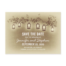 Braun-Romantik-Nachtleuchten Save the Date