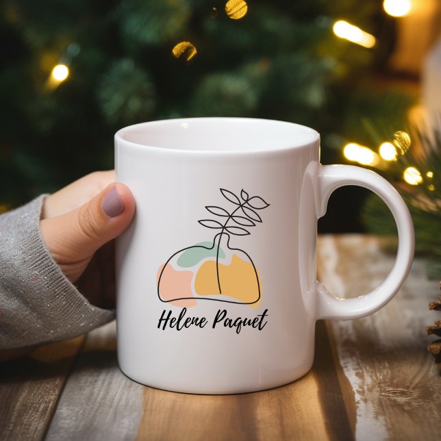 Braun-rosa-ästhetische Tasse (Von Creator hochgeladen)