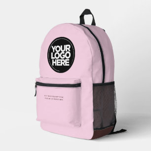 Braun Rosa Personalisiertes Firmenlogo und Text Bedruckter Rucksack