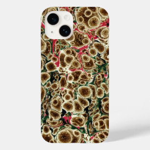 Braun, Rosa und Grün marmoriertes Design Case-Mate iPhone 14 Hülle