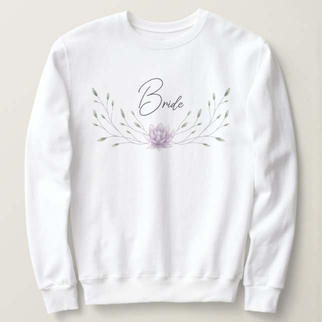 Braun Rosa und Weiß Lotus Sweatshirt (Design vorne)