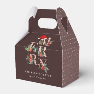 Braun Rose Gold Rot Grün Frohe Weihnachtsfolien Geschenkschachtel