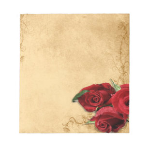 Braun & Rose im Vintage-Karamell-Look Notizblock