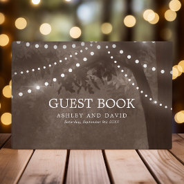Braun-Rustikale Baumsaitenverheiratung Gästebuch