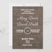 Braun rustikale Hintergrund Hochzeitseinladung