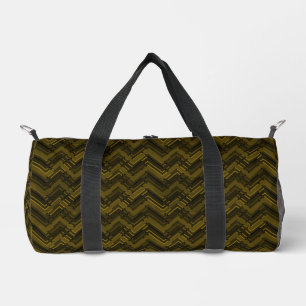 Braun schattiertes Chevronmuster Duffle Bag