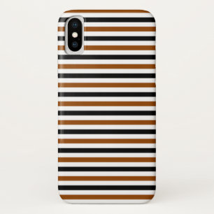 Braun Schwarz und weiß gestreiftes Design Case-Mate iPhone Hülle