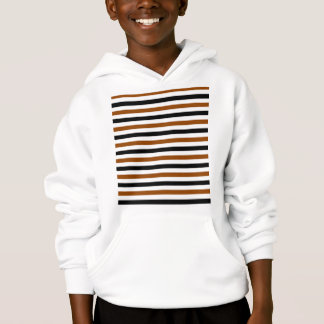 Braun Schwarz und weiß gestreiftes Design Hoodie