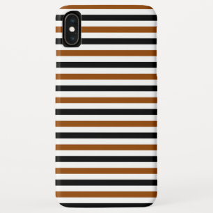 Braun Schwarz und weiß Streifen Design Case-Mate iPhone Hülle