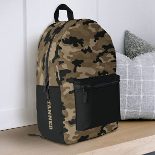 Braun-schwarze Tarnung Jungen Schule Bedruckter Rucksack