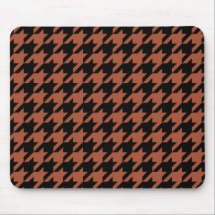 Braun-schwarzes Houndstooth-Karo Mousepad