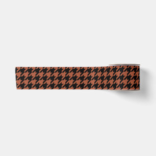 Braun-schwarzes Houndstooth-Karomuster  Satinband