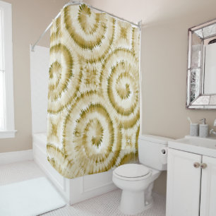 Braun Swirl Abstrakter Duschvorhang