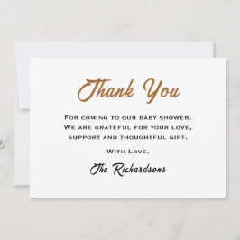 Braun Teddy Bear Babydusche wir können frühzeitig  Dankeskarte