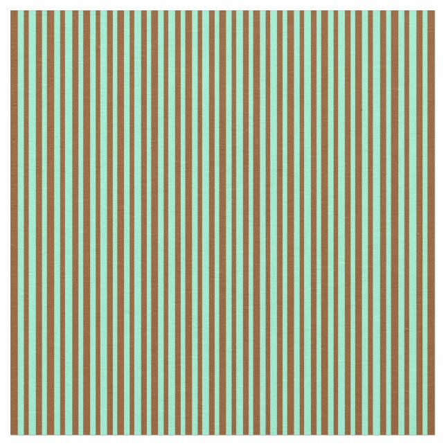 Braun- und Aquamarine-Muster Stoff (Nahaufnahme)