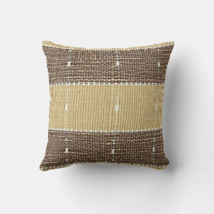 Braun und Beige Baumwoll-Kissenhülle Kissen