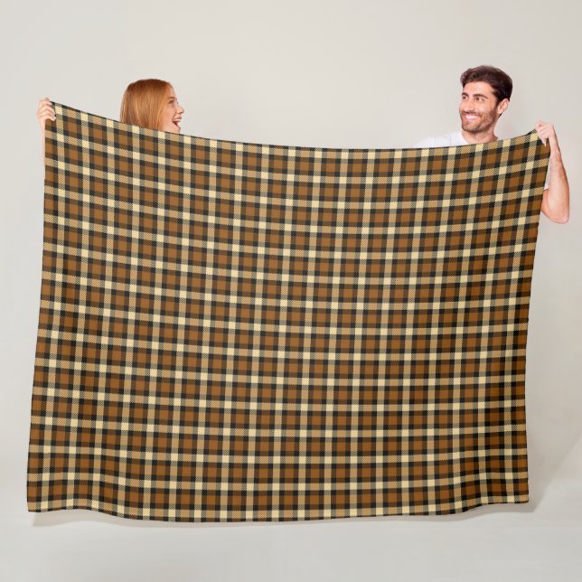 braun und beige Kariert Fleecedecke (Beispiel)