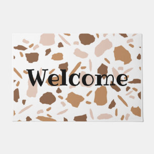 Braun und Beige Terrazzo Fußmatte