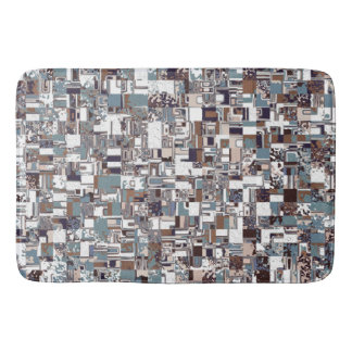 Braun- und Blues-Muster Badematte