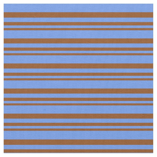 Braun- und Cornflower-Blaues Muster Stoff (Nahaufnahme)