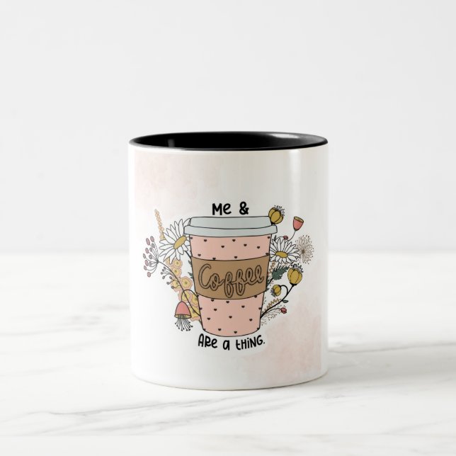 Braun und Creme Ästhetische Tasse (Mittel)