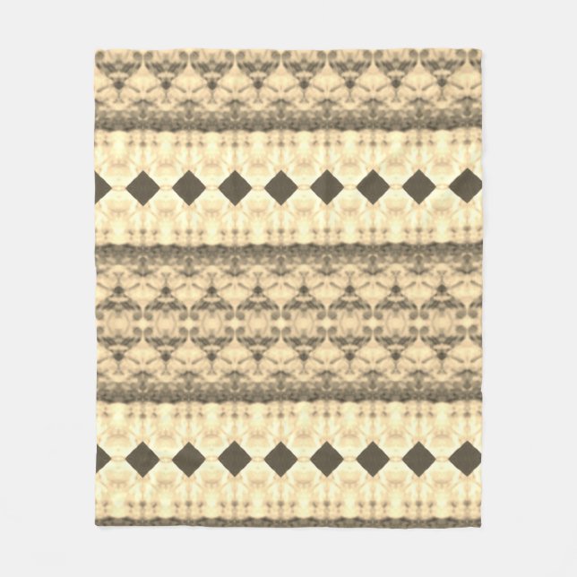 Braun und Creme Fleecedecke (Vorderseite)