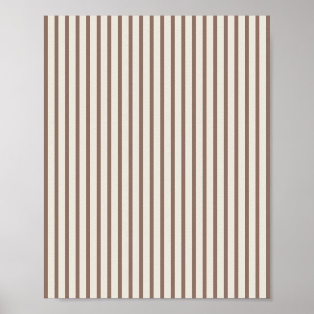 Braun und cremefarben gestreift poster (Vorne)