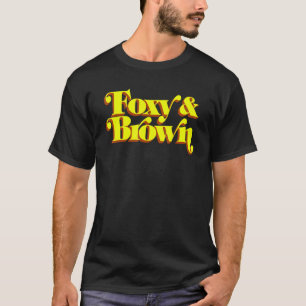 Braun und Foxy Retro Vintage Brauner Zucker Stil u T-Shirt