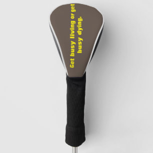 Braun- und Gelb-Zitate Kleiner Text-Design Golf Headcover