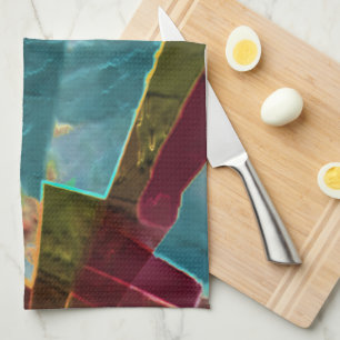 Braun- und gepunktet aussehendes Schnitzwachs Geschirrtuch