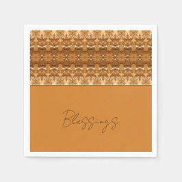 Braun- und Golddesigner Serviette