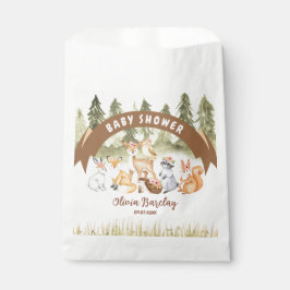 Braun- und Grünholztiere Kinderdusche Geschenktütchen