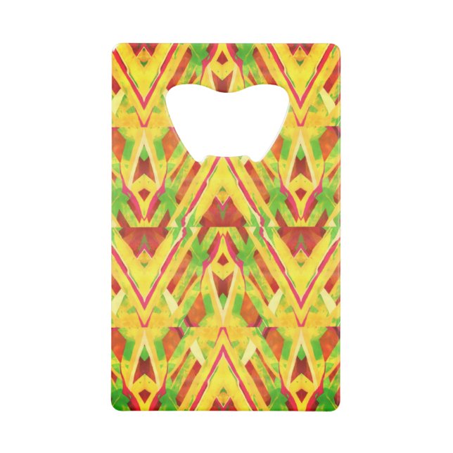 Braun- und Grünmuster Geldbeutel Flaschenöffner (Vorderseite)