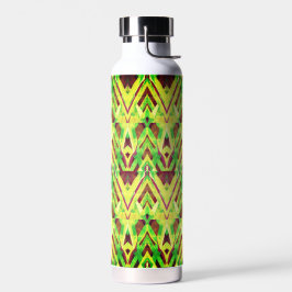 Braun- und Grünmuster Trinkflasche
