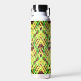 Braun- und Grünmuster Trinkflasche