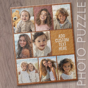 Braun und Honig 8 Foto-Collage und Text Puzzle