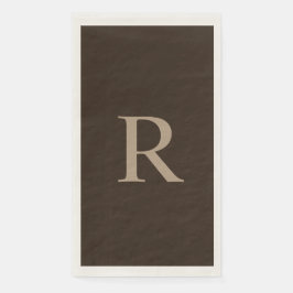 Braun- und Mit Monogramm Papierhandtuch Serviette